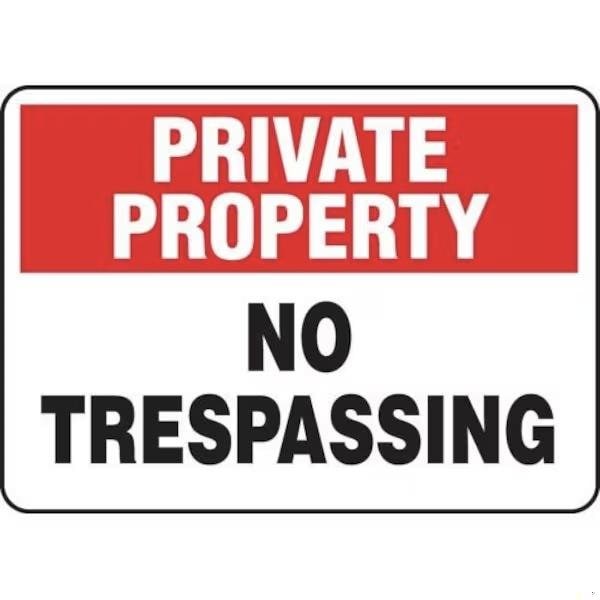 Accuform PRIVATE PROPERTY SAFETY SIGN NO MATR963XT MATR963XT - main